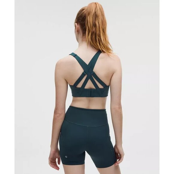 Lululemon Energy High Support Sports Bra 38DD Indochine Blue Adjustable Straps - Picture 4 of 4